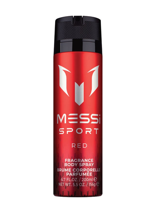 MESSI Sport Body Spray 200Ml - Red - Image 1
